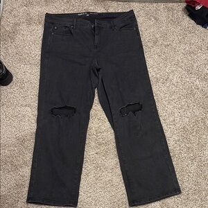 Black Distressed Jeans